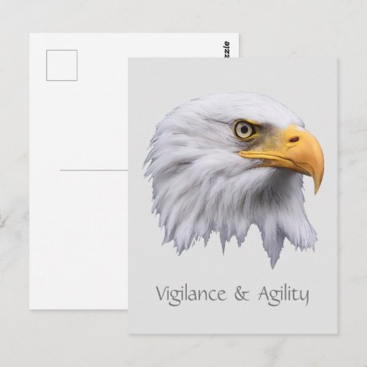 Bald Eagle Vigilance & Agility aanpasbaar Briefkaart (Voorkant / Achterkant)