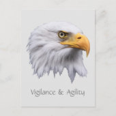 Bald Eagle Vigilance & Agility aanpasbaar Briefkaart (Voorkant)