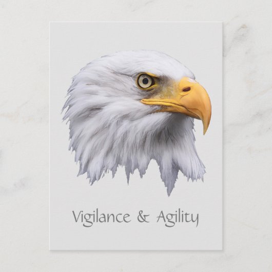 Bald Eagle Vigilance & Agility aanpasbaar Briefkaart (Voorkant)