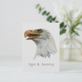 Bald Eagle Vigor & Service aanpasbaar Briefkaart (Staand voorkant)