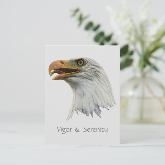 Bald Eagle Vigor & Service aanpasbaar Briefkaart (Staand voorkant)
