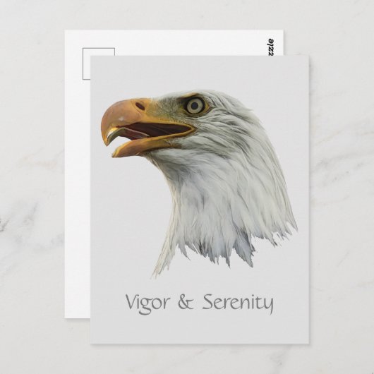 Bald Eagle Vigor & Service aanpasbaar Briefkaart (Voorkant / Achterkant)