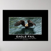 Bald Eagle Vist Fail Demotivational Photo Print (Voorkant)