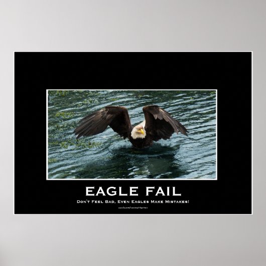 Bald Eagle Vist Fail Demotivational Photo Print (Voorkant)