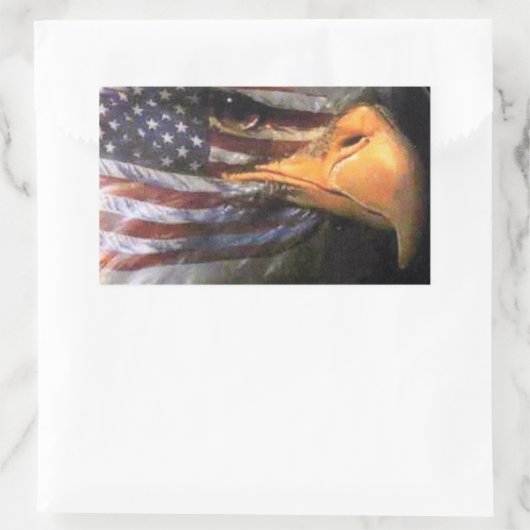 Bald Eagle - Vlag VS Rechthoekige Sticker (Tas)