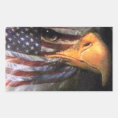 Bald Eagle - Vlag VS Rechthoekige Sticker (Voorkant)