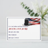 Bald Eagle Vliegen de vlag 4 juli Kaart (Staand voorkant)