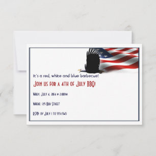 Bald Eagle Vliegen de vlag 4 juli Kaart