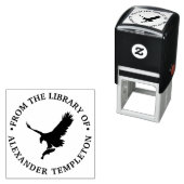 Bald Eagle Vliegen met Prey Silhouette #2 Biblioth Zelfinktende Stempel (In situ)