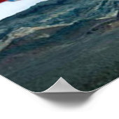 Bald Eagle vliegt in de lucht met een Amerikaanse  Poster (Hoek)