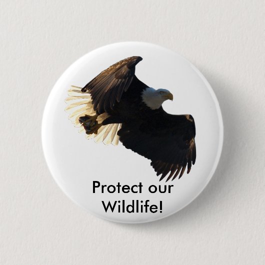 Bald Eagle Vlucht Collectie II Ronde Button 5,7 Cm (Voorkant)