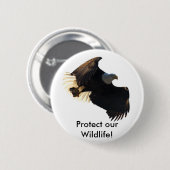 Bald Eagle Vlucht Collectie II Ronde Button 5,7 Cm (Voorkant /achterkant)