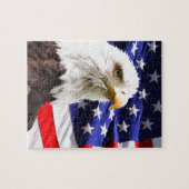 Bald Eagle voor American Flg Legpuzzel (Horizontaal)