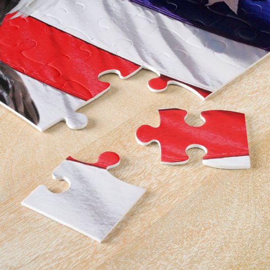 Bald Eagle voor American Flg Legpuzzel (Zijkant)
