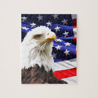 Bald Eagle voor American Flg Legpuzzel