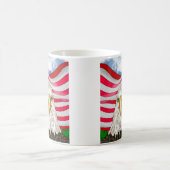 Bald Eagle voor de Amerikaanse vlag Patriottische Koffiemok (Center)