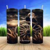 Bald Eagle Wagon Wheel Sunset Thermosbeker