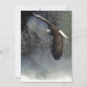 Bald Eagle & Waterfall Invitation Kaarten (Voorkant)