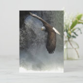 Bald Eagle & Waterfall Invitation Kaarten (Staand voorkant)