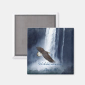 Bald Eagle & Waterfall Wildlife Natuur Magnet (Voorkant / Achterkant)