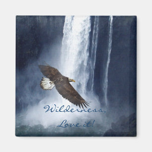 Bald Eagle & Waterfall Wildlife Natuur Magnet
