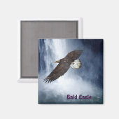 Bald Eagle & Waterfall Wildlife Natuur Magnet (Voorkant / Achterkant)