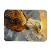Bald Eagle Waterverf Bergen Flexibel Magneet (Horizontaal)
