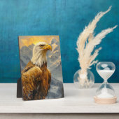 Bald Eagle Waterverf Mountains Fotoplaat (Zijkant)