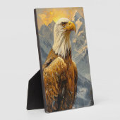 Bald Eagle Waterverf Mountains Fotoplaat (Zijkant)