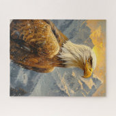 Bald Eagle Waterverf Mountains Legpuzzel (Horizontaal)