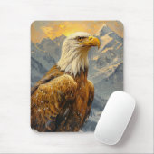 Bald Eagle Waterverf Mountains Muismat (Met muis)