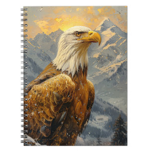 Bald Eagle Waterverf Mountains Notitieboek