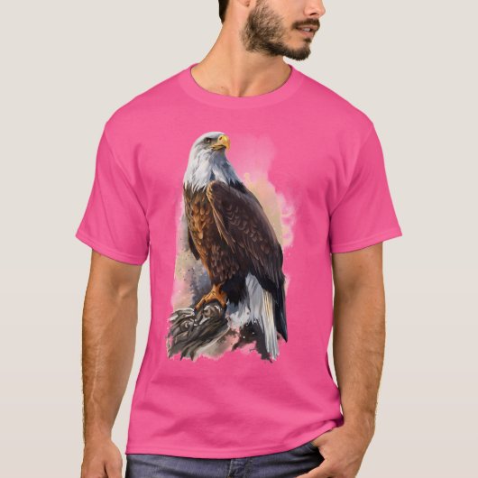 Bald Eagle Waterverf T-shirt (Voorkant)
