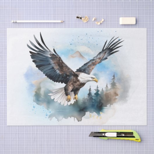 Bald Eagle Waterverf Tissuepapier (Craft)