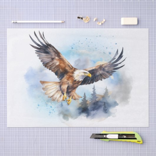 Bald Eagle Waterverf Tissuepapier (Craft)