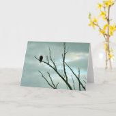 Bald eagle wenskaart kaart (Gele Bloem)
