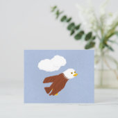 Bald Eagle Whimsical Cartoon Art Briefkaart (Staand voorkant)
