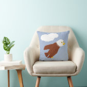 Bald Eagle Whimsical Cartoon Art Kussen (Stoel)