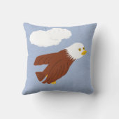 Bald Eagle Whimsical Cartoon Art Kussen (Achterkant)