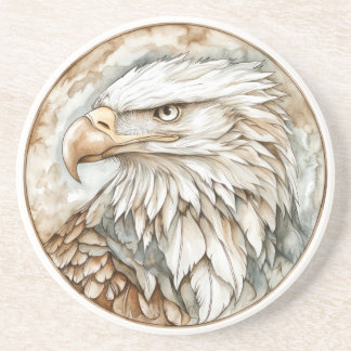 Bald Eagle Wild Tame en tijdloos Collectie Zandsteen Onderzetter