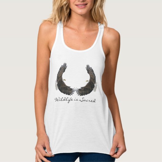 Bald Eagle Wildlife Birdlover Gift Tanktop (Voorkant)
