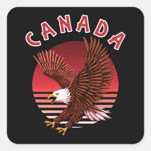 Bald Eagle Wildlife - Canada Vierkante Sticker