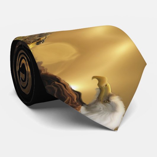 Bald Eagle Wildlife Dankbaarheid Stropdas (Opgerold)