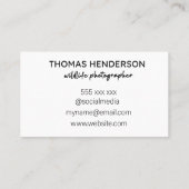Bald Eagle Wildlife Fotograaf Visitekaartje (Achterkant)