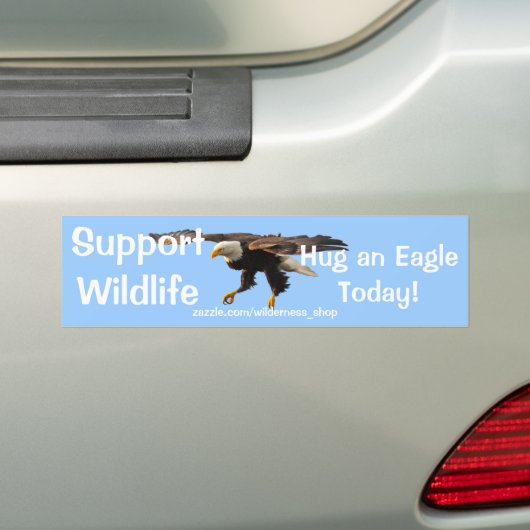 BALD EAGLE Wildlife Supporter Funny Bumpersticker (Op auto)