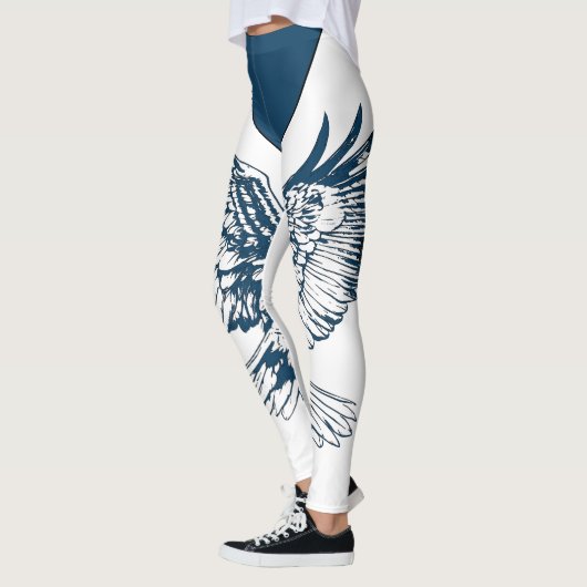 Bald Eagle Wing Sketch Leggings voor 4 juli (Links)