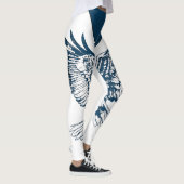Bald Eagle Wing Sketch Leggings voor 4 juli (Rechts)