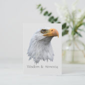 Bald Eagle Wisdom & Eerlijkheid aanpasbaar Briefkaart (Staand voorkant)