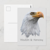 Bald Eagle Wisdom & Eerlijkheid aanpasbaar Briefkaart (Voorkant / Achterkant)