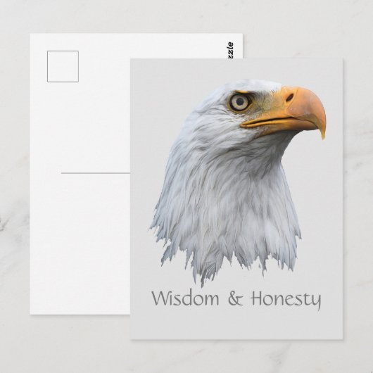 Bald Eagle Wisdom & Eerlijkheid aanpasbaar Briefkaart (Voorkant / Achterkant)